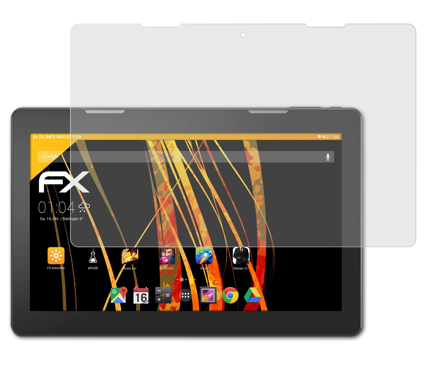 133 Oxygen) FX-Antireflex 2x Archos ATFOLIX Displayschutz(für