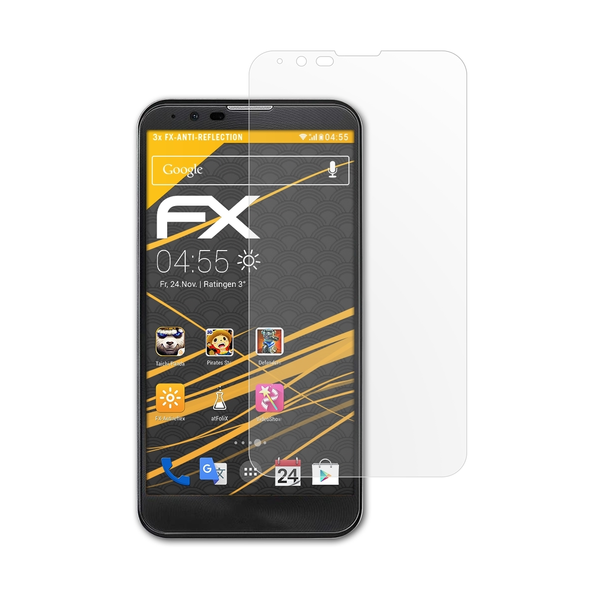 LG X fast) 3x FX-Antireflex ATFOLIX Displayschutz(für