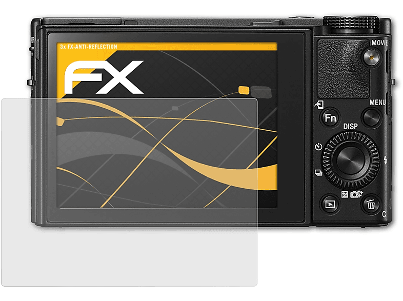 ATFOLIX 3x FX-Antireflex Displayschutz(für Sony DSC-RX100 V)