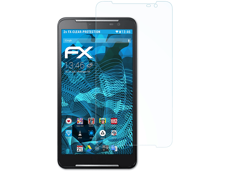 ATFOLIX 2x FX-Clear Displayschutz(für Acer Iconia Talk S (A1-724))