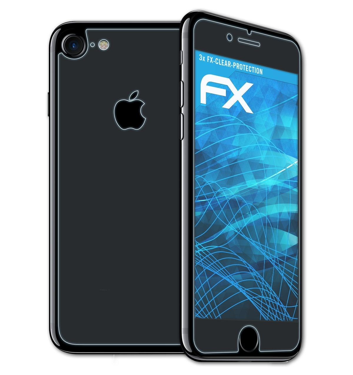ATFOLIX 3x 7) Displayschutz(für iPhone Apple FX-Clear