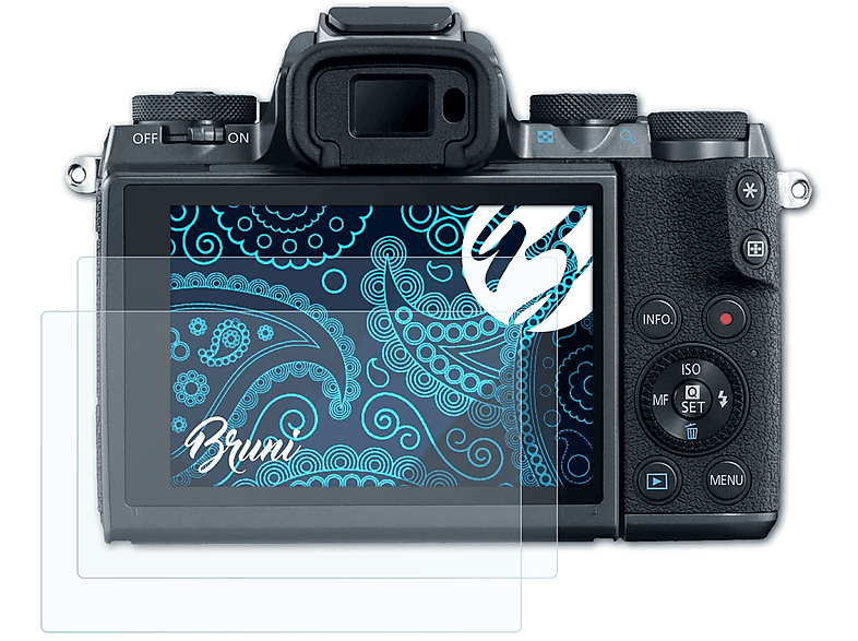 BRUNI 2x Basics-Clear Schutzfolie(für Canon EOS M5)