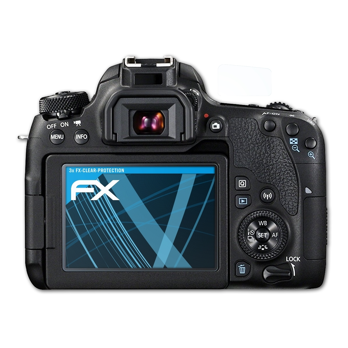 ATFOLIX 3x FX-Clear EOS Displayschutz(für Canon 77D)
