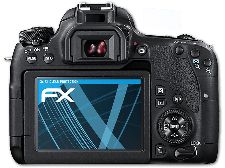 ATFOLIX 3x FX-Clear EOS Displayschutz(für Canon 77D)