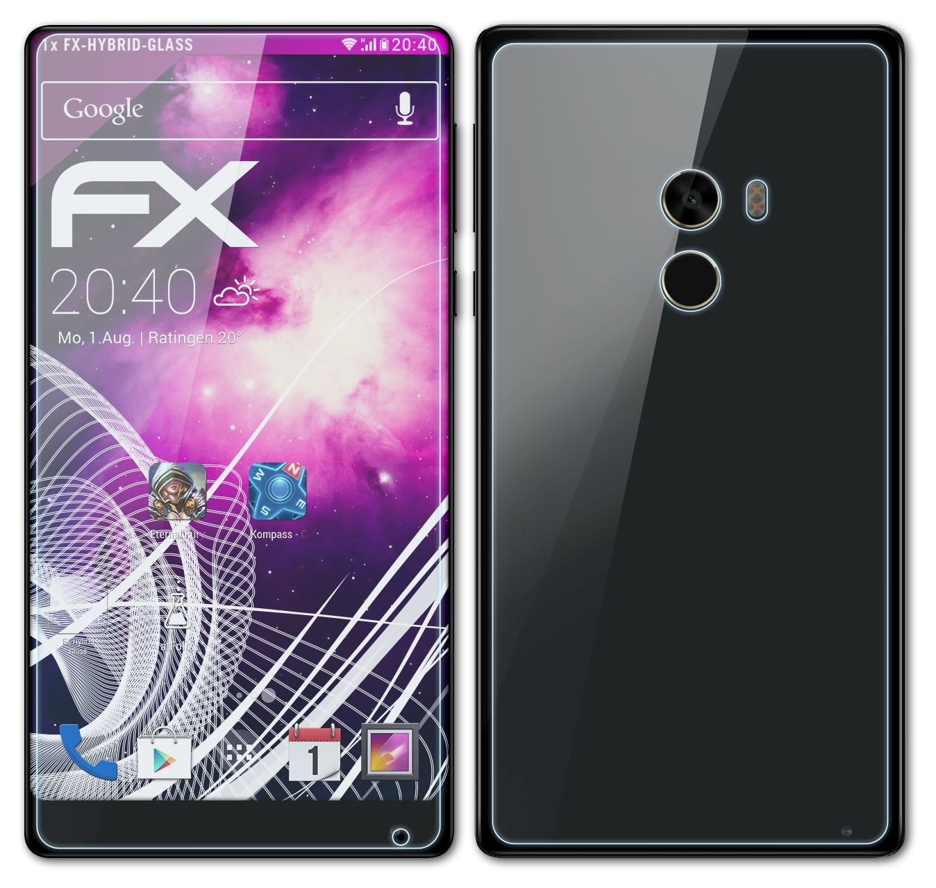 ATFOLIX FX-Hybrid-Glass Mi Schutzglas(für Xiaomi Mix)
