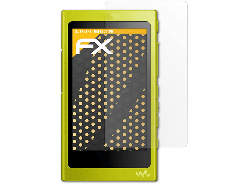 ATFOLIX 3x FX-Antireflex Displayschutz(für Sony Walkman NW-A35) | Schutzfolien & Schutzgläser