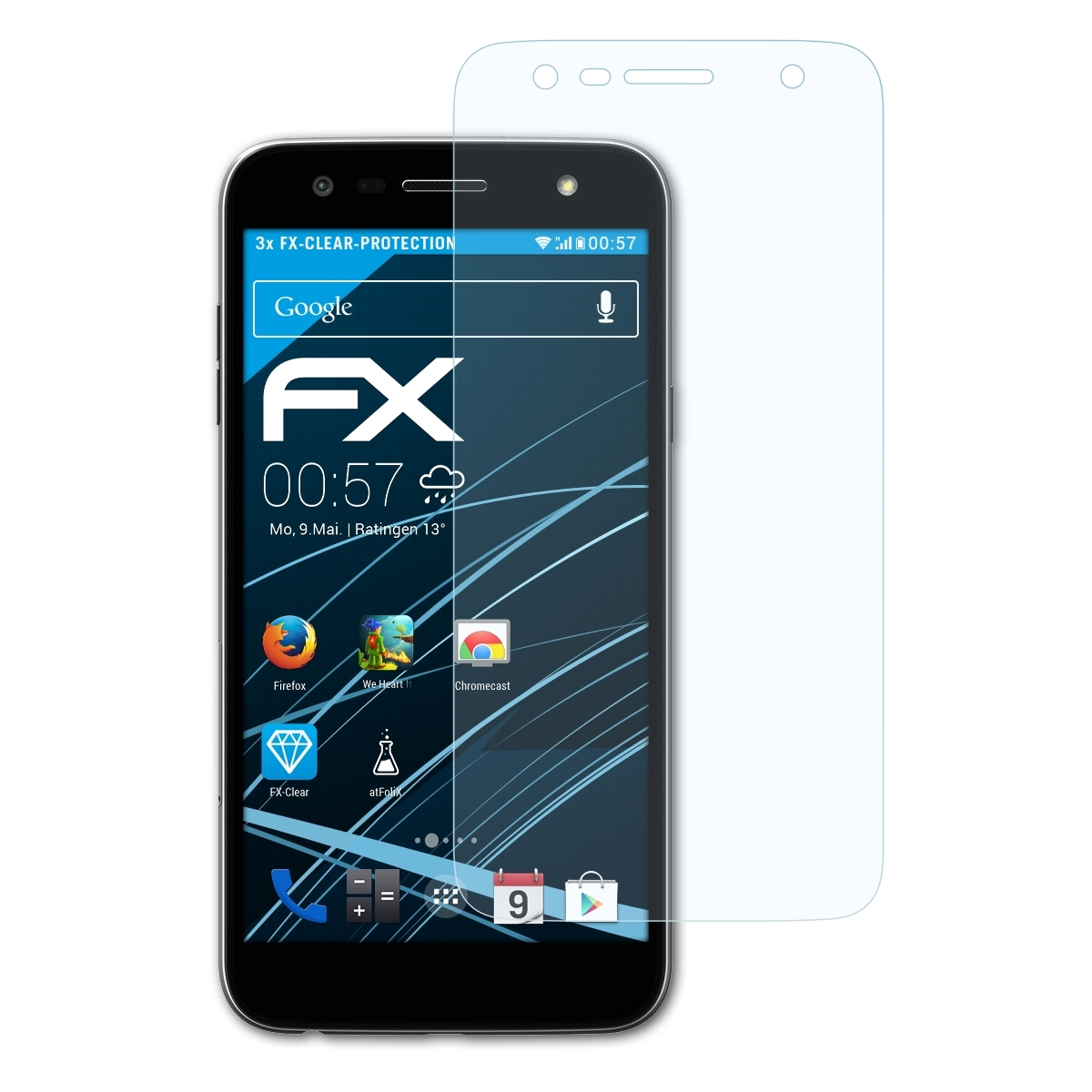 LG FX-Clear ATFOLIX Displayschutz(für X Power2) 3x