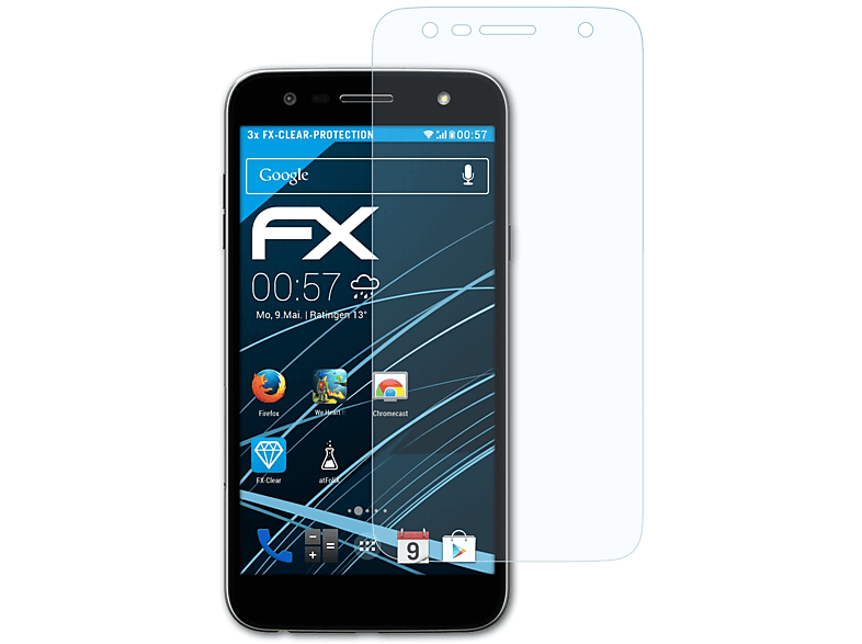 Displayschutz(für FX-Clear X LG Power2) 3x ATFOLIX