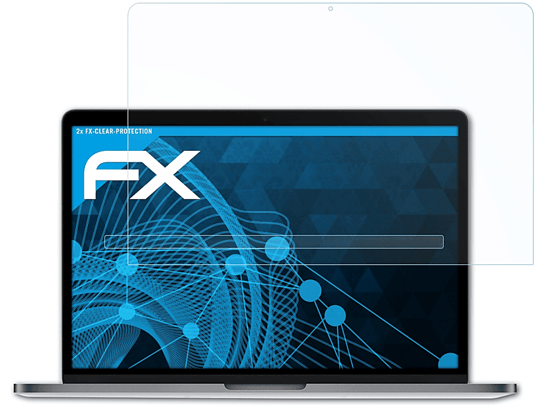 ATFOLIX 2x FX-Clear Displayschutz(für Apple MacBook Pro 2016 15 inch (incl. Touch Bar))