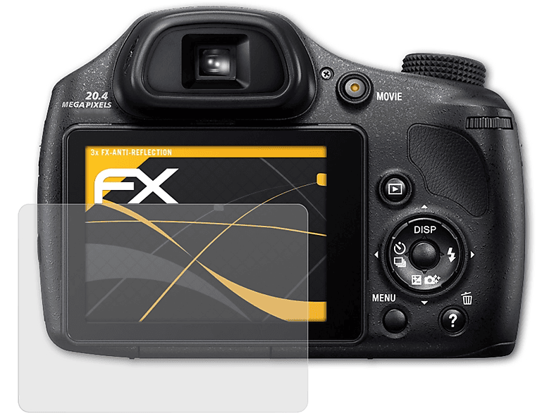 ATFOLIX 3x FX-Antireflex Displayschutz(für Sony DSC-HX350)