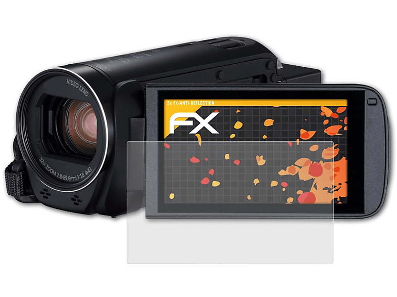ATFOLIX 3x FX-Antireflex Displayschutz(für Canon Legria HF R86)