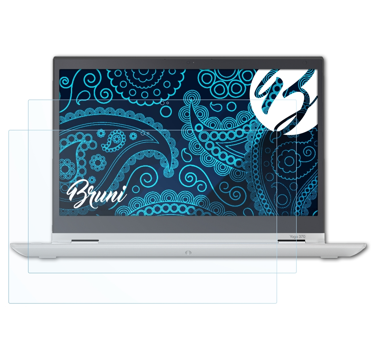 BRUNI 2x Basics-Clear Schutzfolie(für Lenovo ThinkPad 370) Yoga