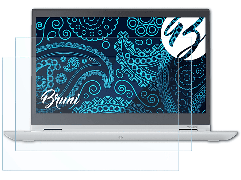 BRUNI 2x Basics-Clear Schutzfolie(für Lenovo 370) ThinkPad Yoga