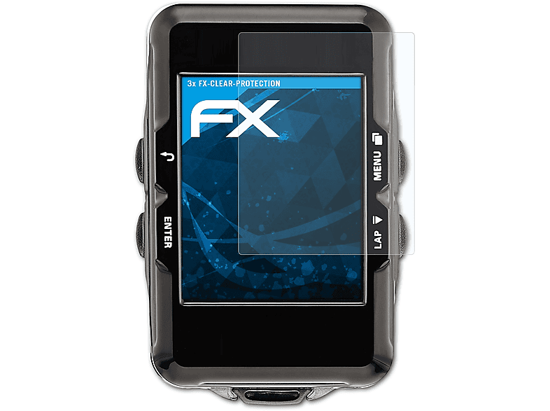 ATFOLIX 3x FX-Clear Displayschutz(für Lezyne Super GPS)