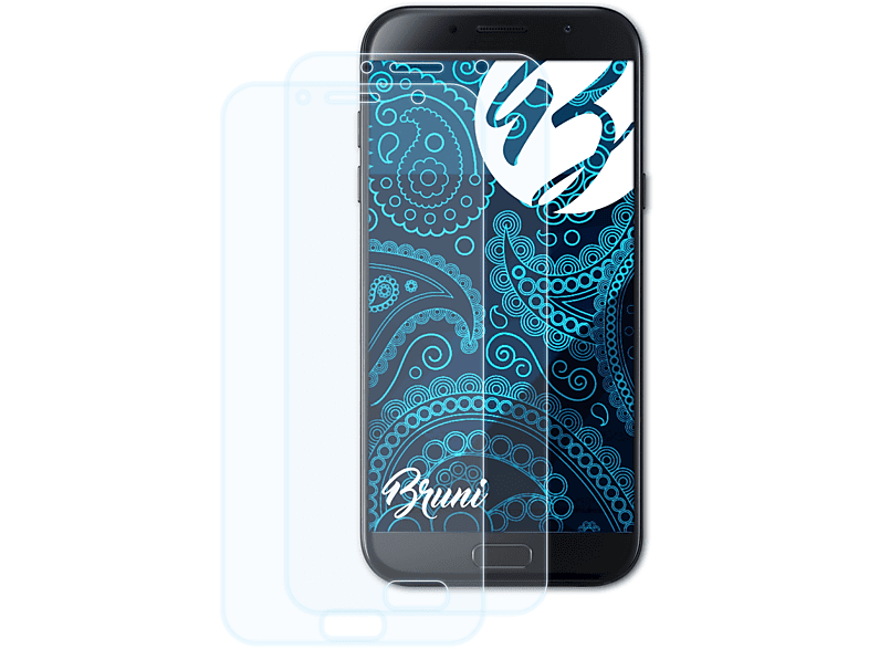 A7 (2017)) BRUNI 2x Samsung Basics-Clear Schutzfolie(für Galaxy