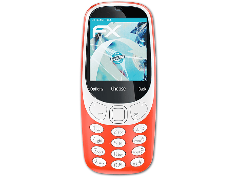 ATFOLIX 3x FX-ActiFleX Displayschutz(für Nokia 3310 (2017))