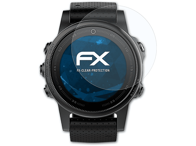 ATFOLIX 3x FX-Clear Displayschutz(für Garmin Fenix 5S (42 mm))