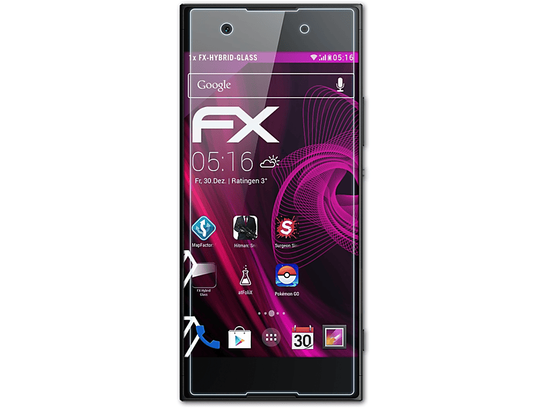 ATFOLIX FX-Hybrid-Glass Sony Xperia Schutzglas(für XA1)