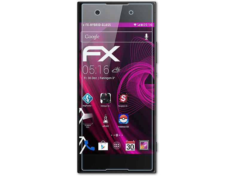 ATFOLIX FX-Hybrid-Glass Schutzglas(für Sony Xperia XA1) | Displayschutzfolien & Gläser