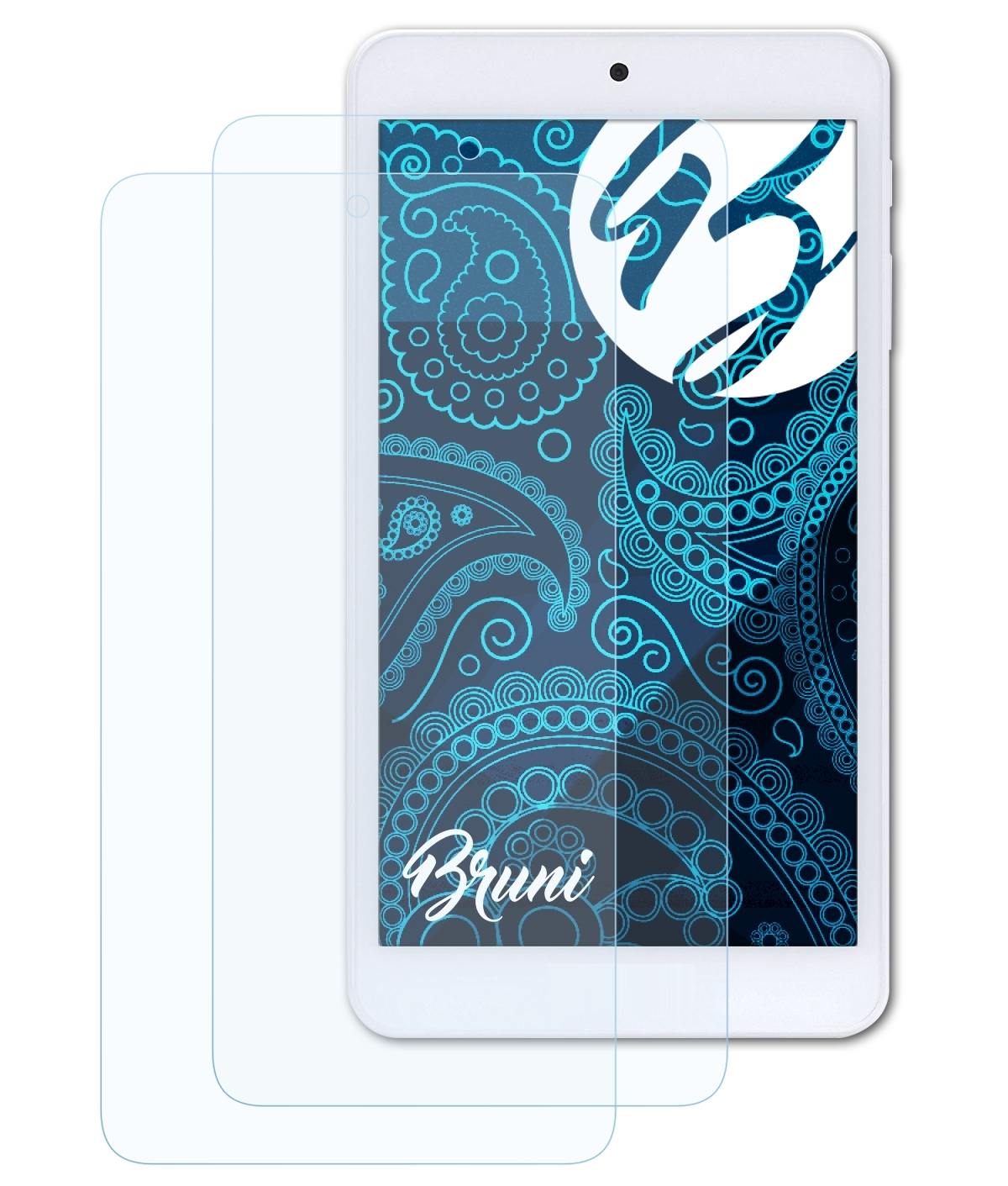 BRUNI 2x Basics-Clear Schutzfolie(für (B1-780)) Acer One Iconia 7