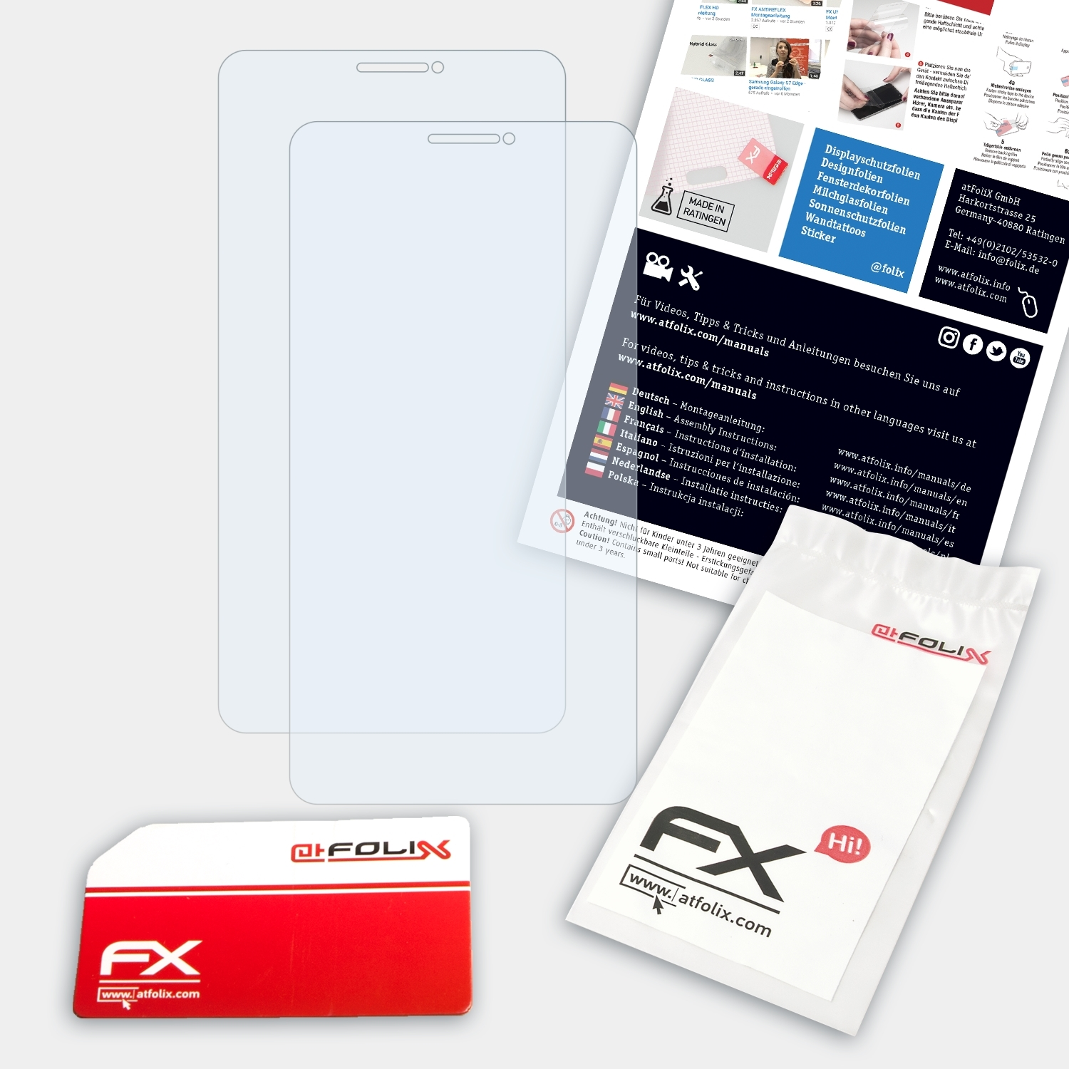 ATFOLIX 2x FX-Clear 3 Lenovo Tab Plus) Displayschutz(für 7