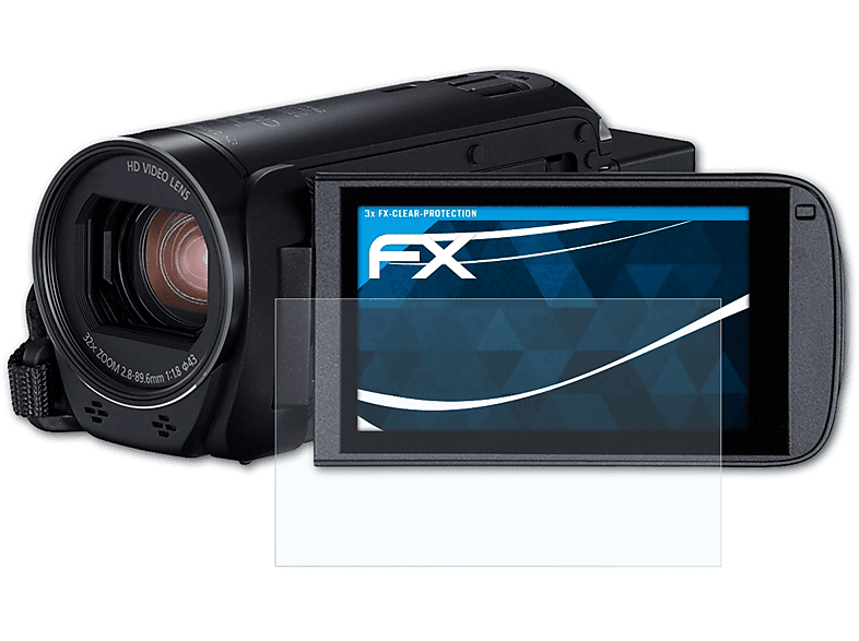 ATFOLIX 3x FX-Clear Displayschutz(für Canon Legria HF R806)