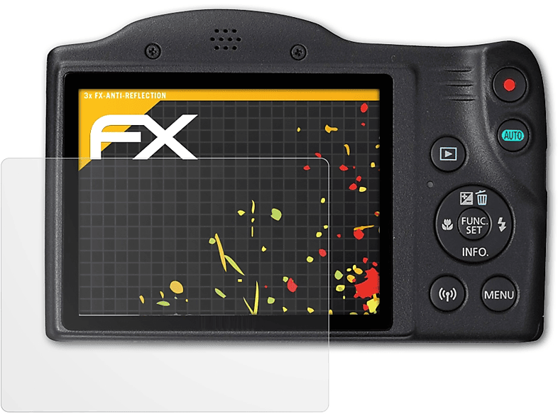 ATFOLIX 3x FX-Antireflex Displayschutz(für Canon PowerShot SX430 IS)