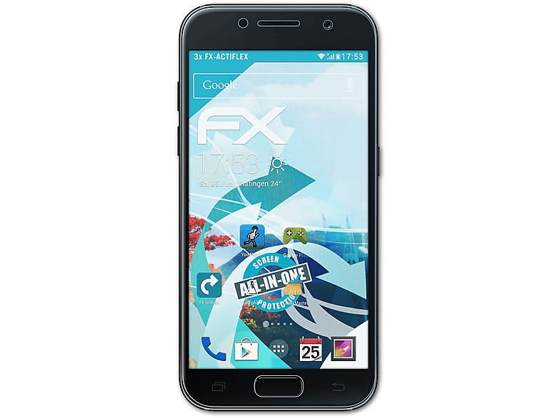 (2017) Front) Galaxy FX-ActiFleX ATFOLIX Samsung Displayschutz(für 3x A3
