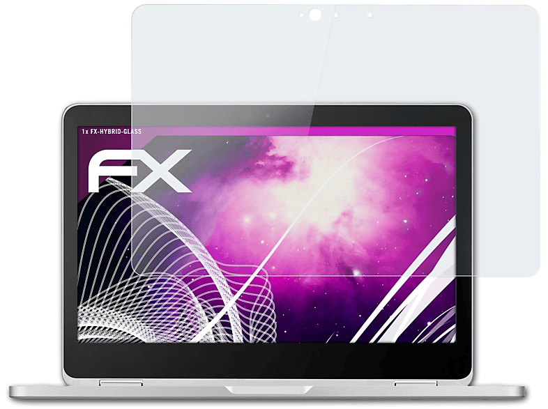 ATFOLIX FX-Hybrid-Glass Schutzglas(für Google Chromebook Flip C302CA (ASUS))