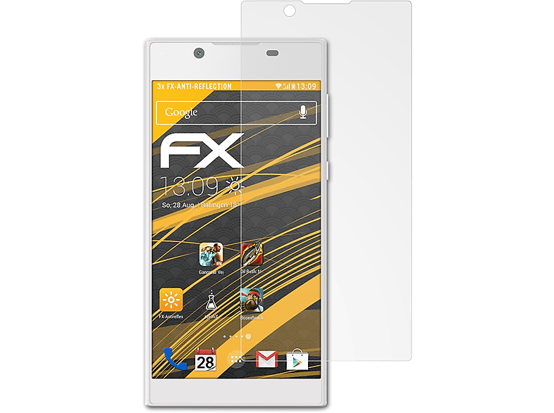 3x ATFOLIX Sony Xperia Displayschutz(für L1) FX-Antireflex