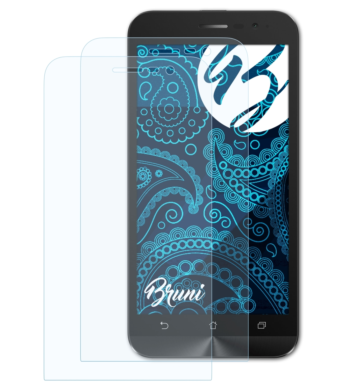 BRUNI 2x Basics-Clear Schutzfolie(für ZenFone Go (ZB500KL)) Asus
