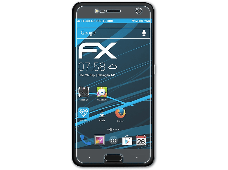 ATFOLIX 3x FX-Clear Displayschutz(für ZTE V8) Blade