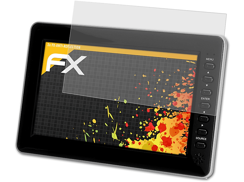 ATFOLIX 3x FX-Antireflex Displayschutz(für Xoro PTL 1010)
