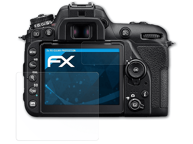 ATFOLIX 3x D7500) Nikon FX-Clear Displayschutz(für