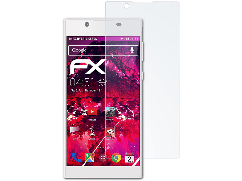 ATFOLIX FX-Hybrid-Glass Schutzglas(für Sony Xperia L1)