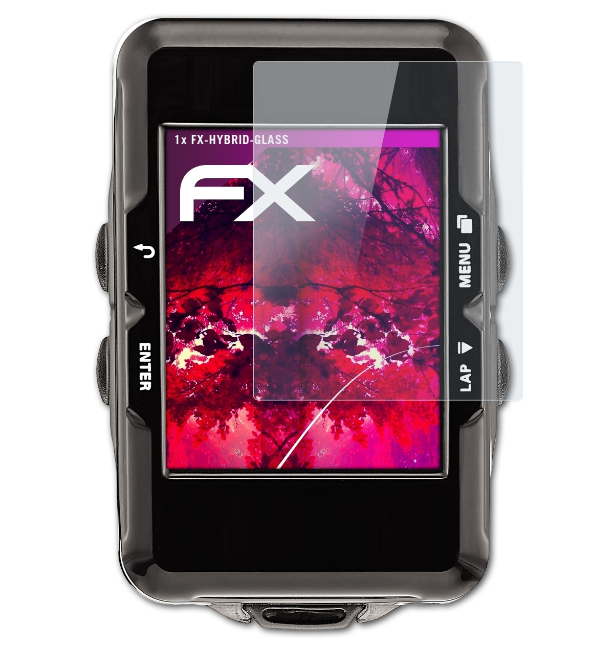 ATFOLIX FX-Hybrid-Glass Schutzglas(für Lezyne Super GPS)