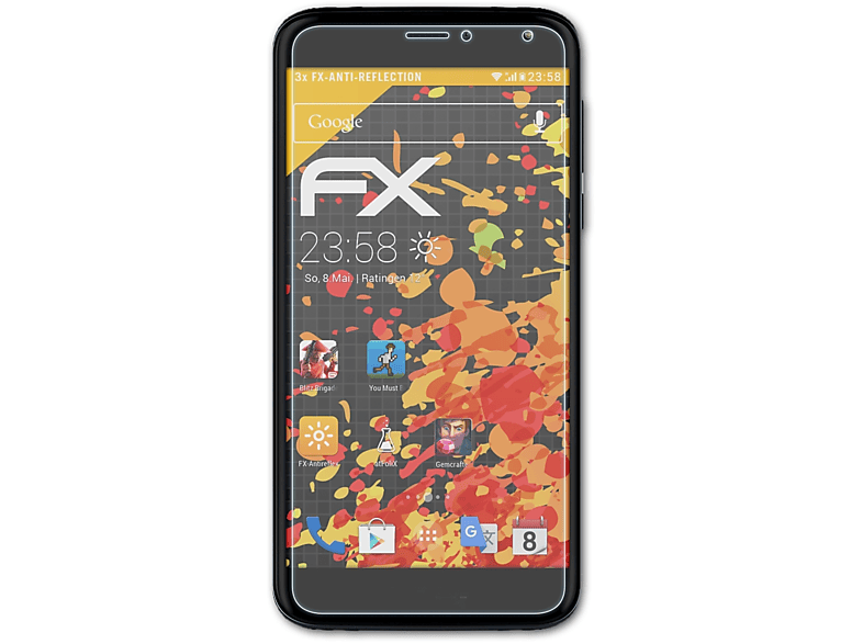 ATFOLIX 3x FX-Antireflex Displayschutz(für BLU Life Max)