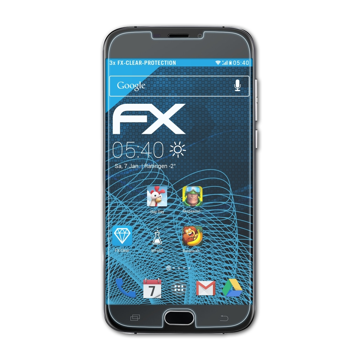 ATFOLIX 3x FX-Clear Displayschutz(für Pro) Doogee X9