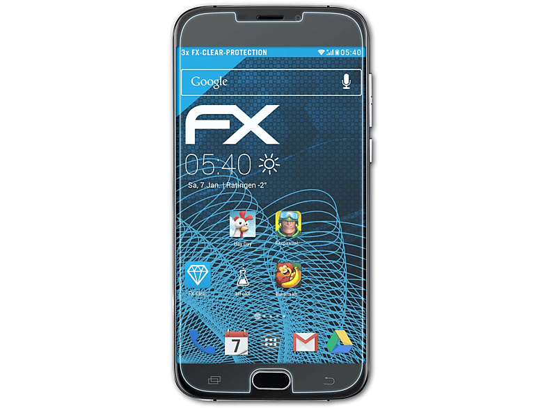 ATFOLIX 3x FX-Clear Displayschutz(für Doogee X9 Pro)