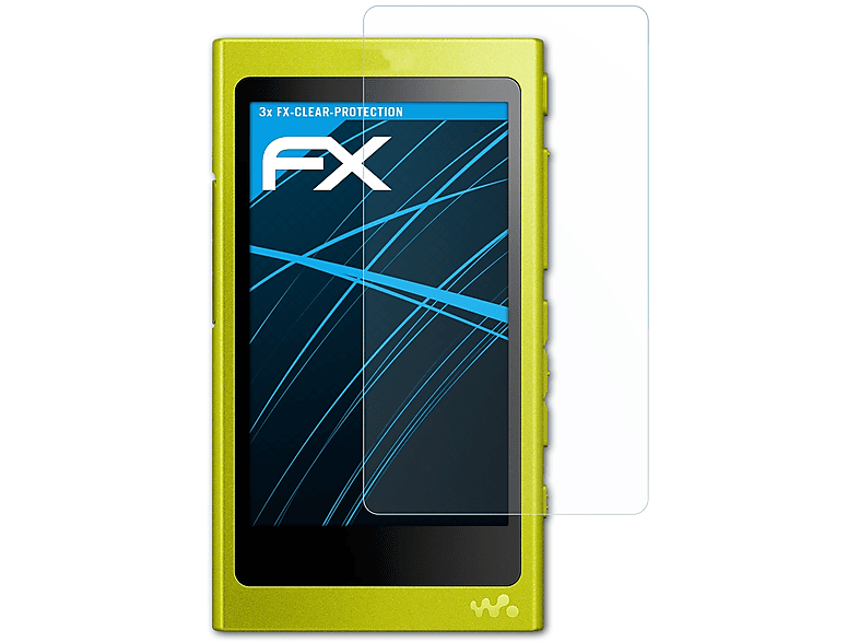 ATFOLIX 3x FX-Clear Displayschutz(für Sony Walkman NW-A35)