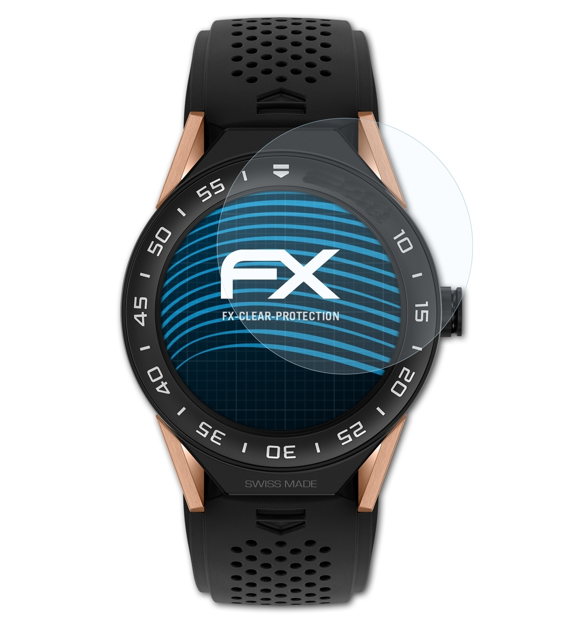 Connected 3x TAG ATFOLIX Modular Heuer FX-Clear Displayschutz(für 45)