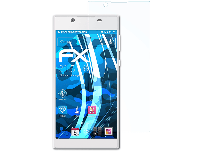 ATFOLIX 3x FX-Clear Displayschutz(für Sony Xperia L1)