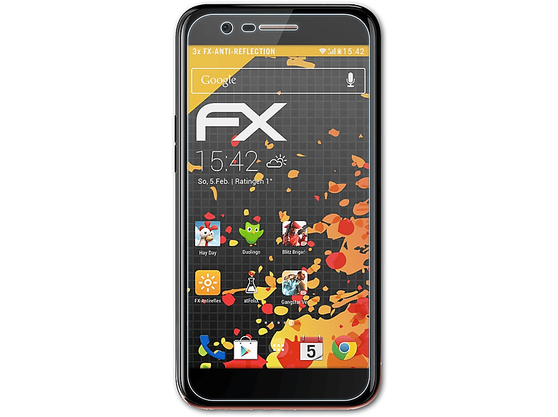 ATFOLIX 3x FX-Antireflex Displayschutz(für LG K10 Novo)