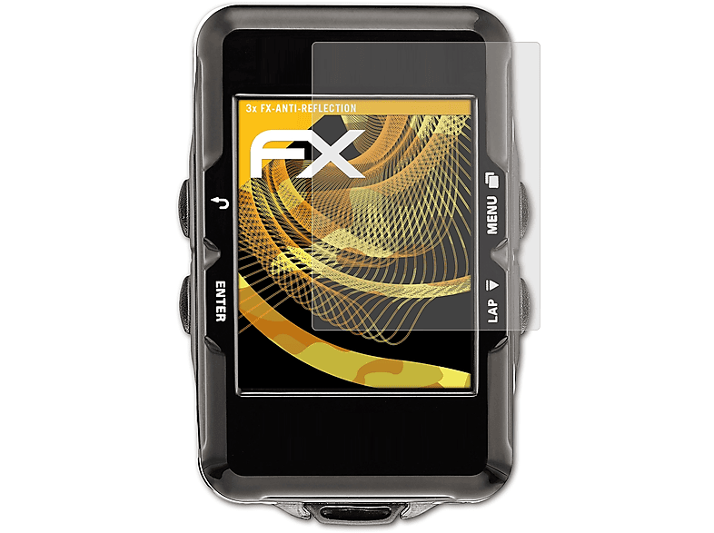 ATFOLIX 3x FX-Antireflex Displayschutz(für Lezyne GPS) Super
