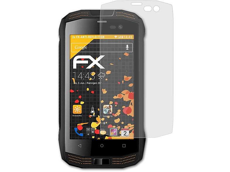 ATFOLIX 3x FX-Antireflex A2 AGM Displayschutz(für Rio)