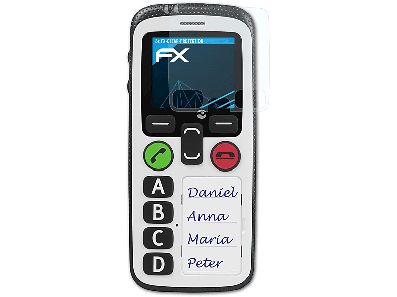 ATFOLIX 3x FX-Clear Displayschutz(für Doro Secure IP) 580