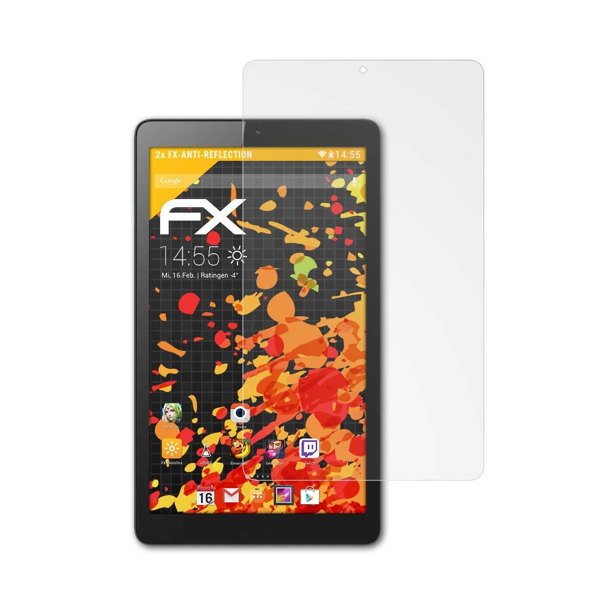 T3 2x Huawei ATFOLIX FX-Antireflex 7.0) MediaPad Displayschutz(für