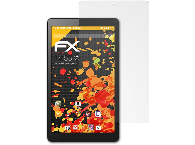 ATFOLIX 2x FX-Antireflex Displayschutz(für Huawei MediaPad T3 7.0)