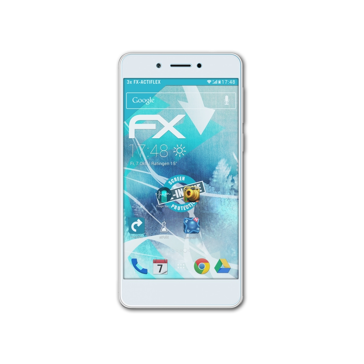 3x Huawei 6C) ATFOLIX FX-ActiFleX Honor Displayschutz(für
