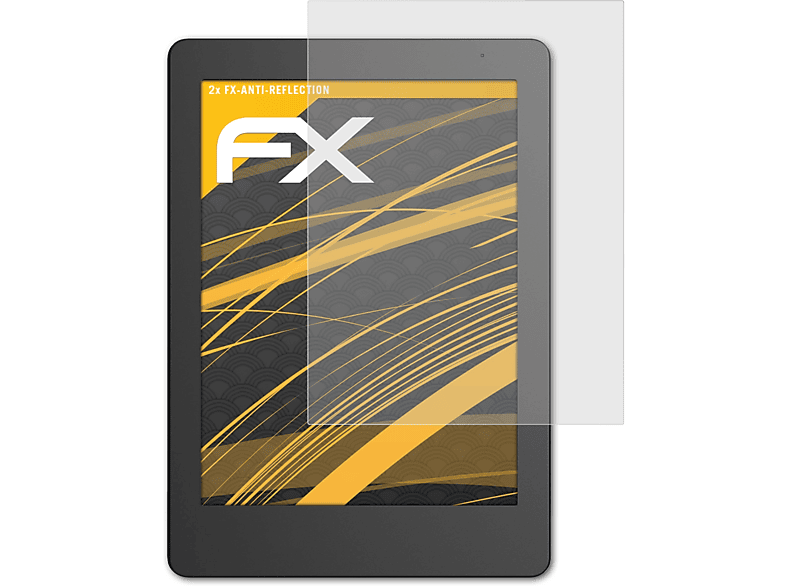 ATFOLIX 2x FX-Antireflex Displayschutz(für Kobo Aura Edition 2)
